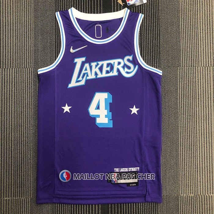 Maillot Los Angeles Lakers Rajon Rondo NO 4 Ville Edition 2021-22 Volet